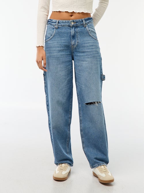 Baggy jeans met scheurtjes - Kiabi