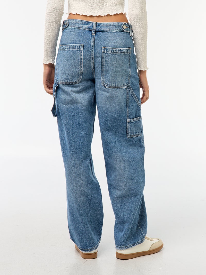 Baggy jeans met scheurtjes Blauw - Kiabi