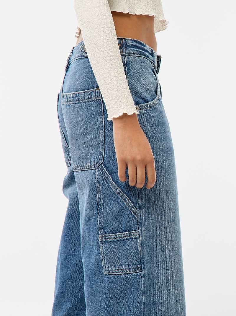 Baggy jeans met scheurtjes Blauw - Kiabi