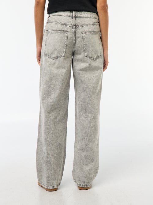 Baggy jeans met zilverkleurige strepen - Kiabi