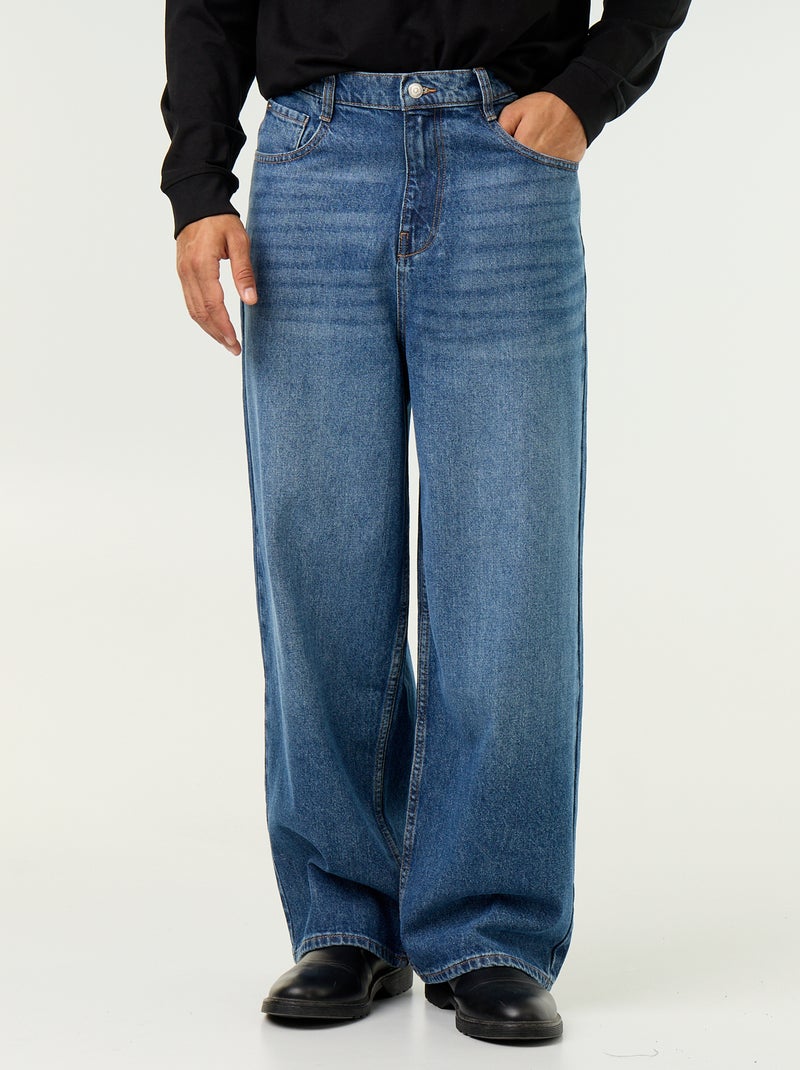 Baggy jeans / wijd model Blauw - Kiabi