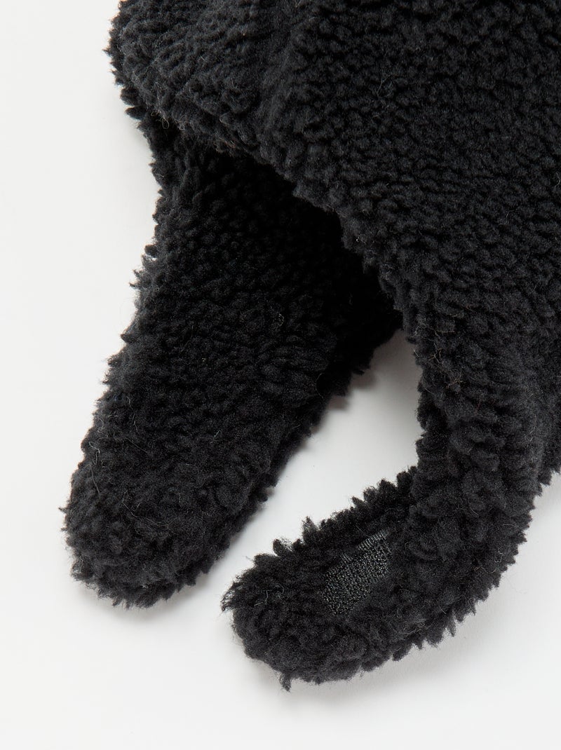 Balaclava met schapenvachteffect en fantasie-oortjes Grijs - Kiabi