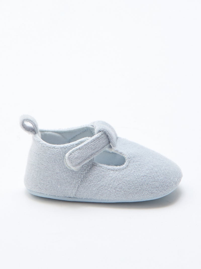 Ballerina slofjes van badstof Blauw - Kiabi