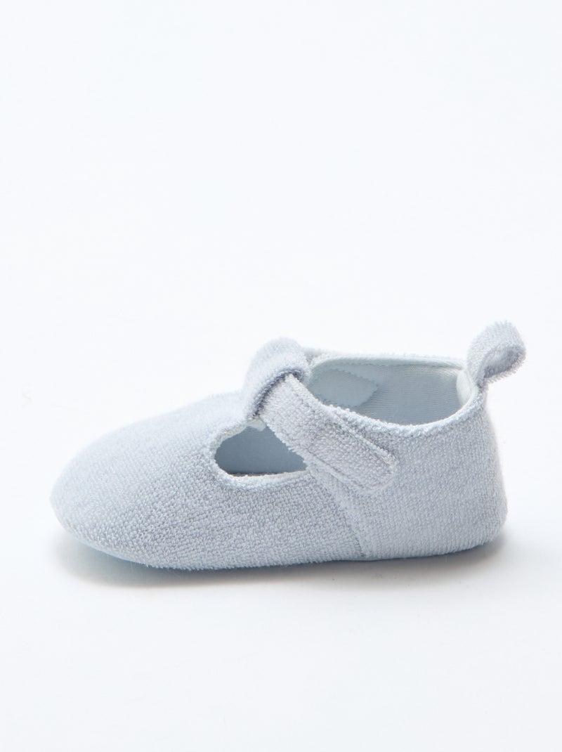 Ballerina slofjes van badstof Blauw - Kiabi