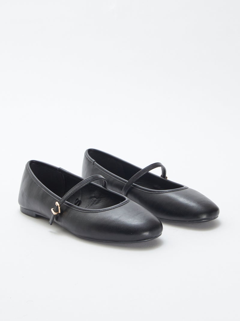 Ballerina's met bandje ZWART - Kiabi