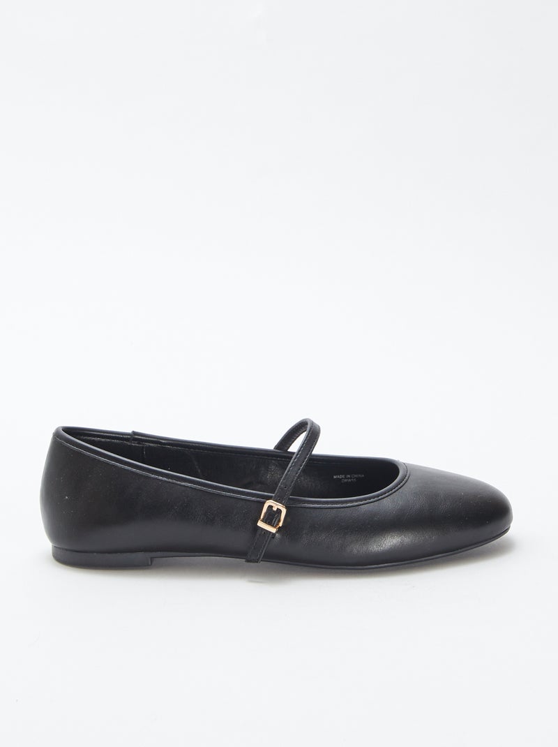 Ballerina's met bandje ZWART - Kiabi