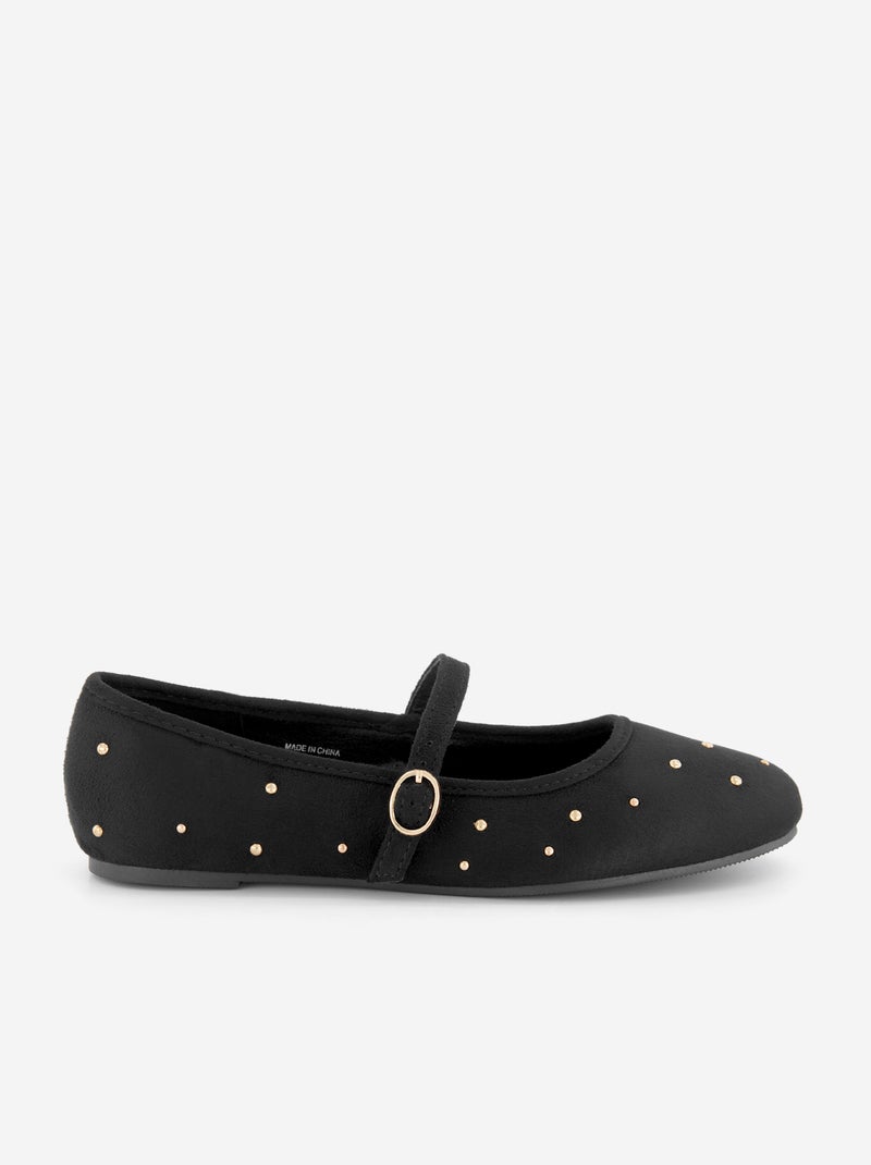 Ballerina's met bandje Zwart - Kiabi