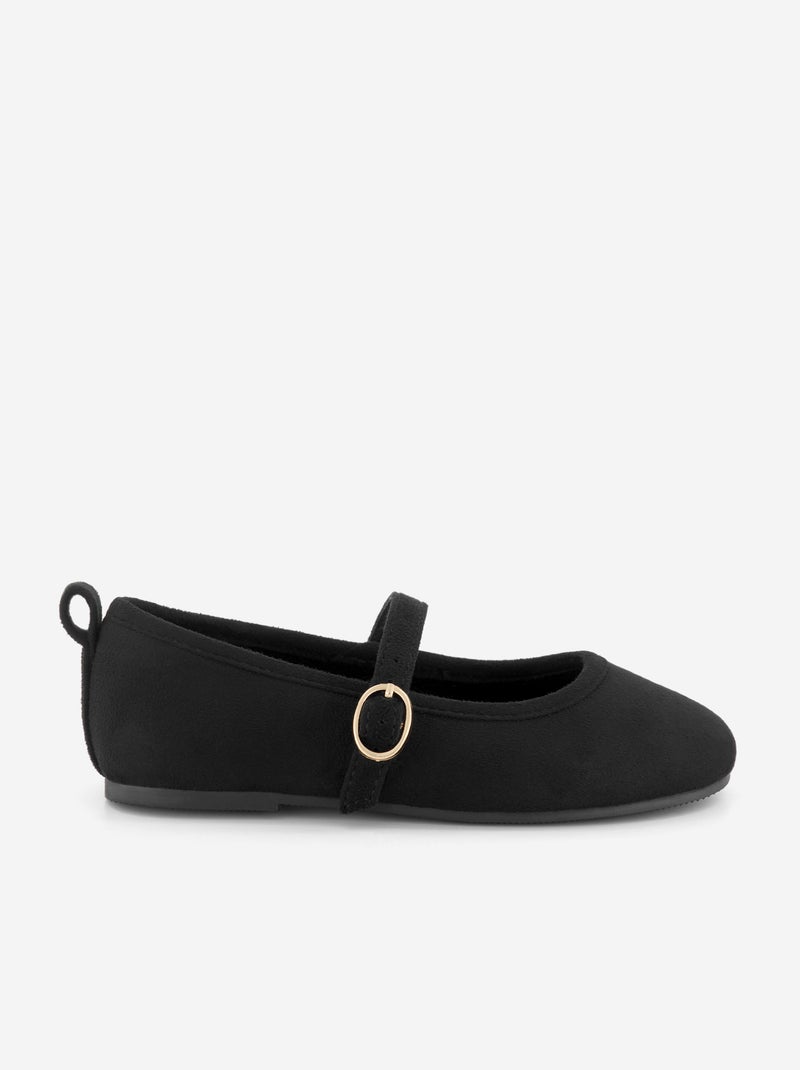 Ballerina's met bandjes Zwart - Kiabi