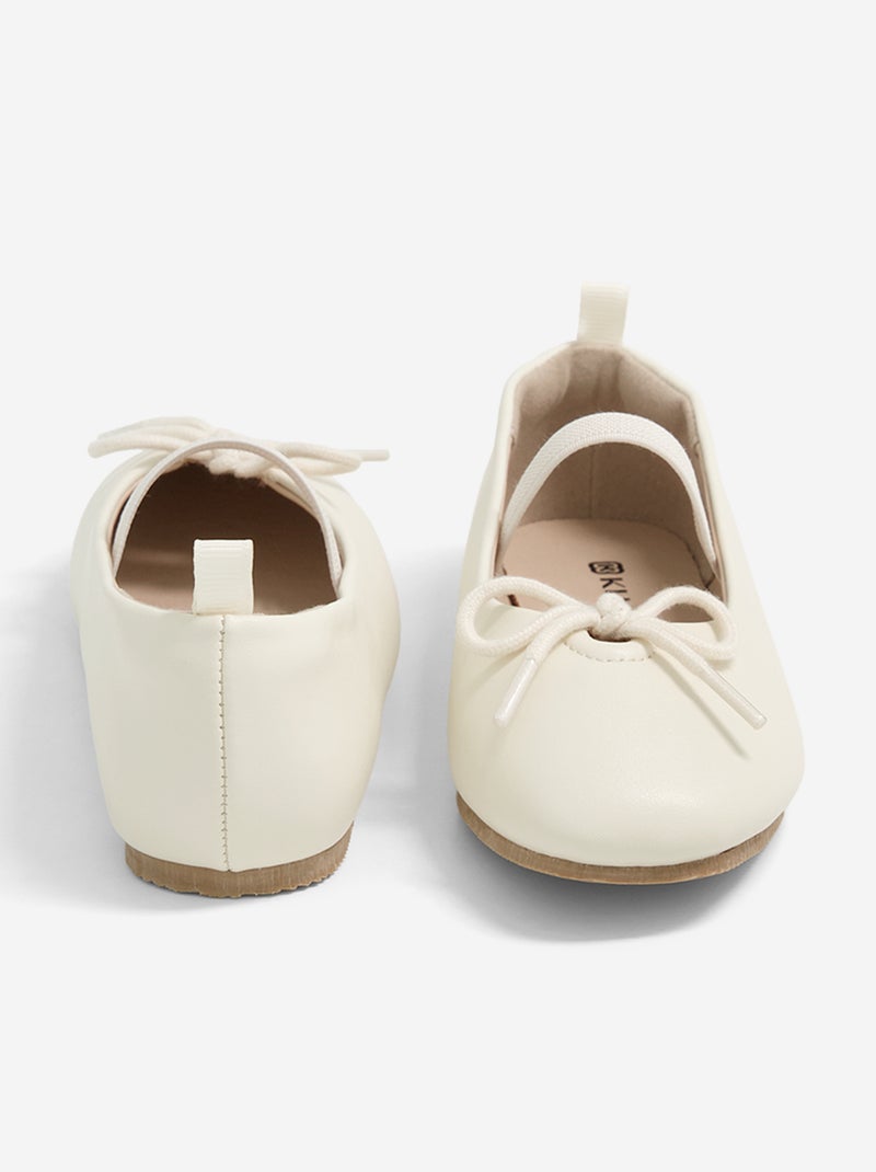 Ballerina's met fantasie strik Biege - Kiabi