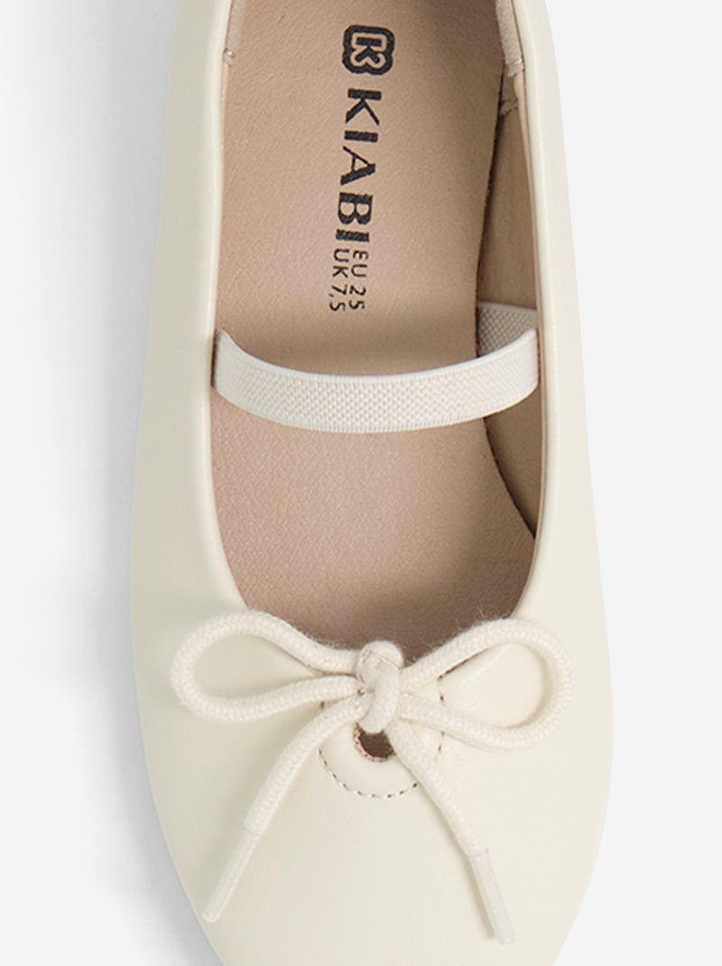 Ballerina's met fantasie strik Biege - Kiabi