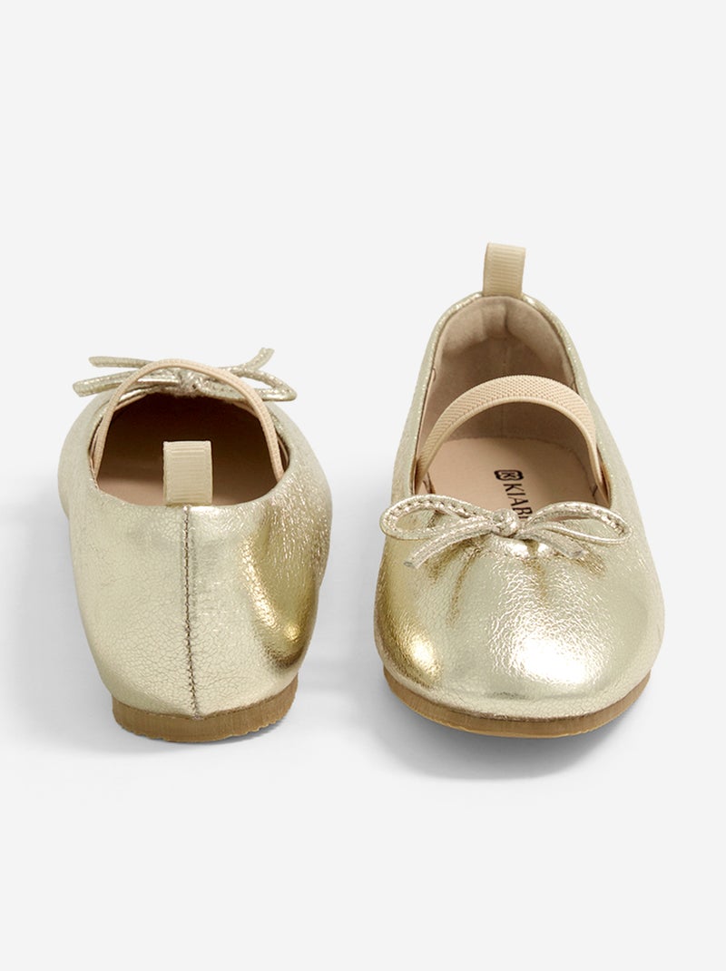 Ballerina's met fantasie strik Geel - Kiabi