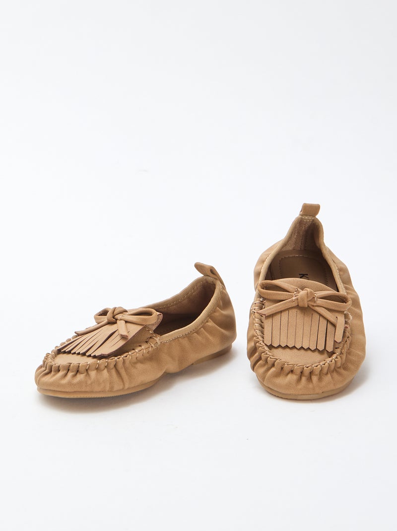 Ballerina's met franjes Biege - Kiabi