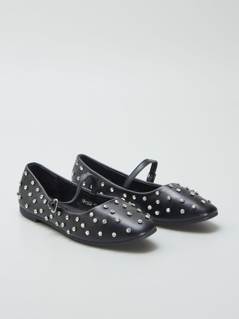 Ballerina's met strass ZWART - Kiabi