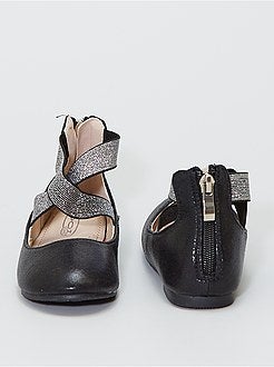 Ballerina's met zilverkleurige riempjes - Kiabi