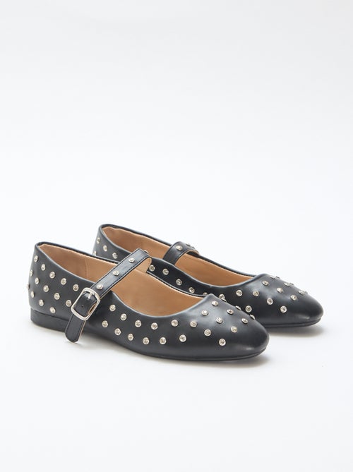 Ballerina's van suedine met studs - Kiabi