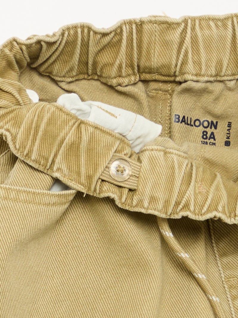 Ballonbroek met cargozakken Kaki - Kiabi