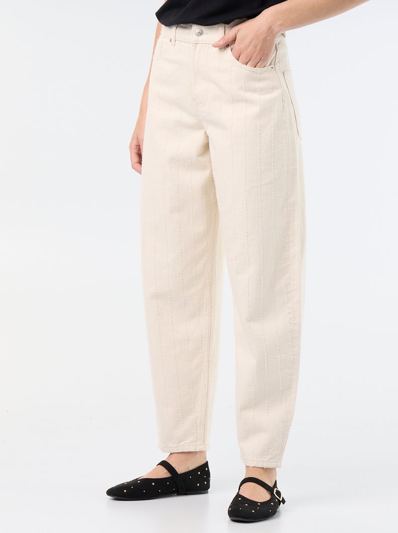 Ballonbroek met hoge taille Wit - Kiabi