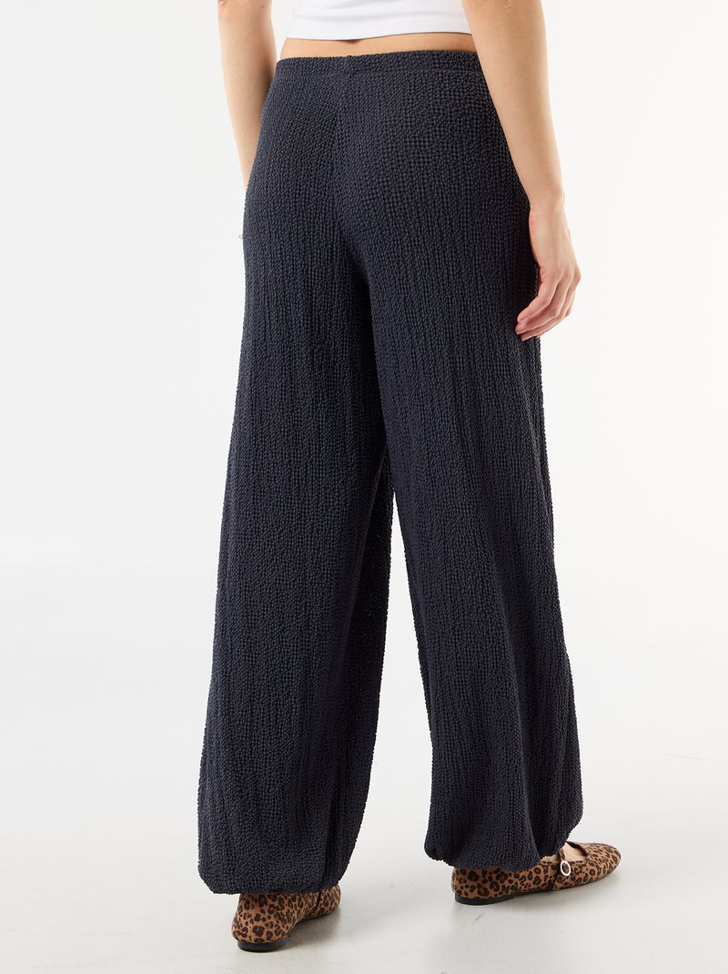 Ballonbroek van crinkle stof Blauw - Kiabi