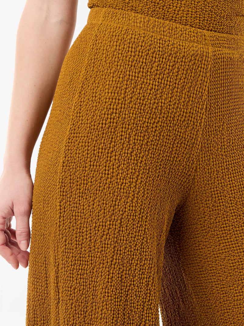 Ballonbroek van crinkle stof Bruin - Kiabi