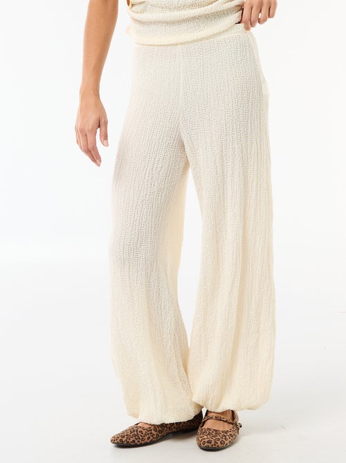 Ballonbroek van crinkle stof - Kiabi