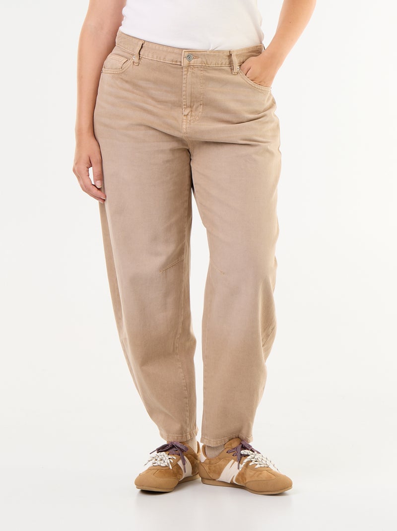 Ballonbroek van twill Biege - Kiabi