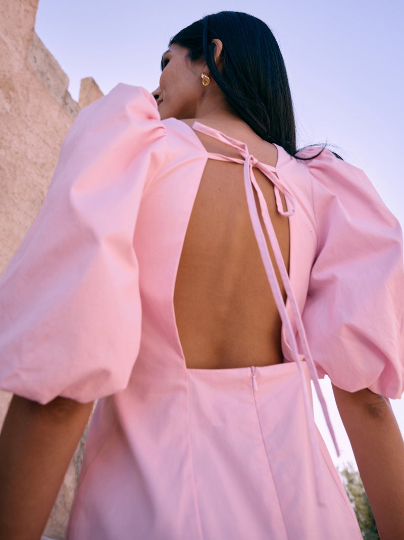 Ballonjurk met korte mouwen Rose - Kiabi