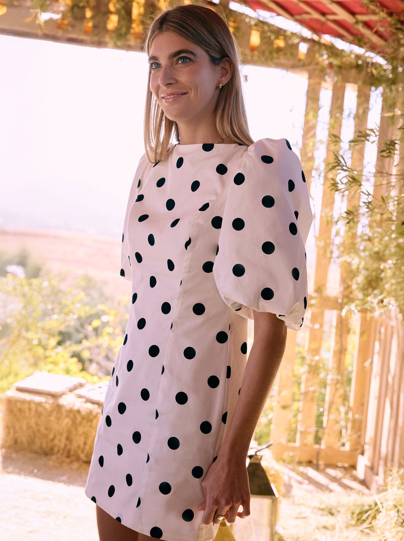 Ballonjurk met korte mouwen Wit - Kiabi