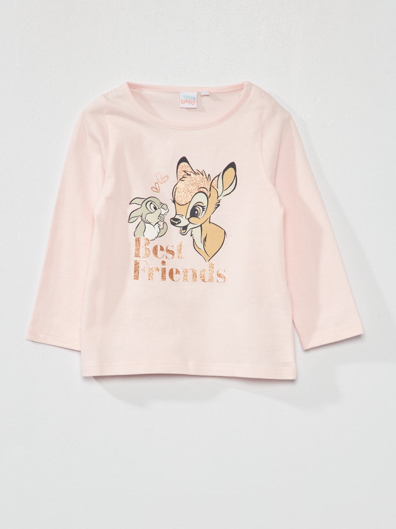Bambi-T-shirt met lange mouw ROSE - Kiabi