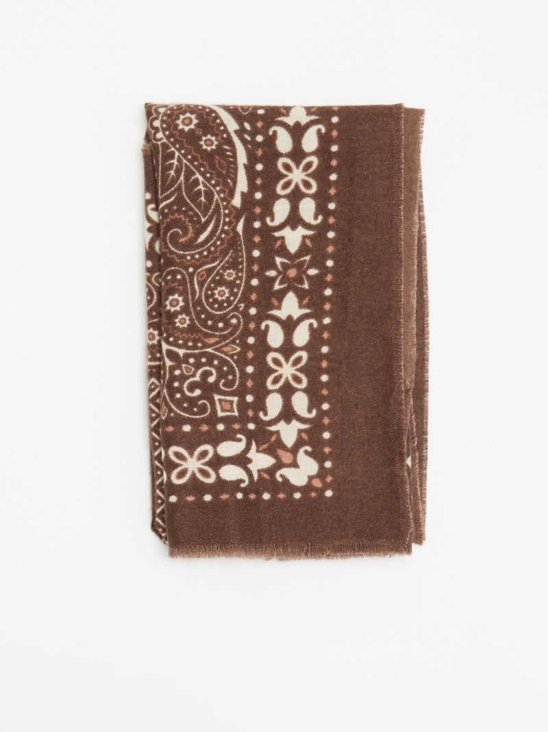 Bandana-sjaal met print Bruin - Kiabi