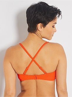 Bandeaubikinitop met jacquardpatroon - Kiabi