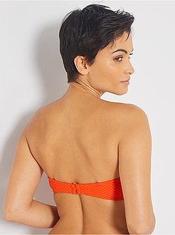 Bandeaubikinitop met jacquardpatroon - Kiabi