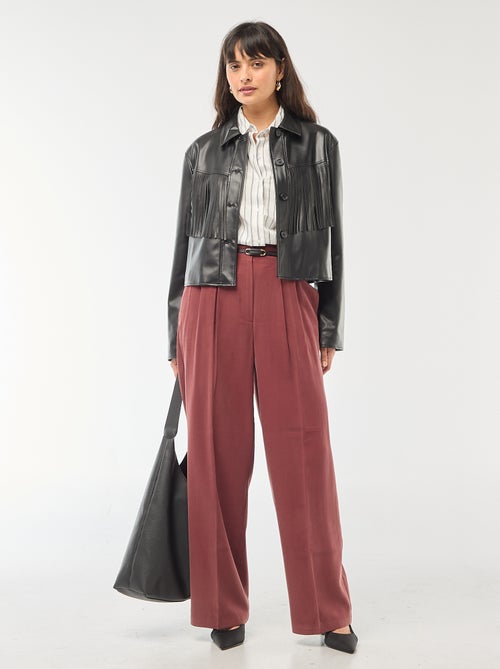 Bandplooibroek met ceintuur - Kiabi