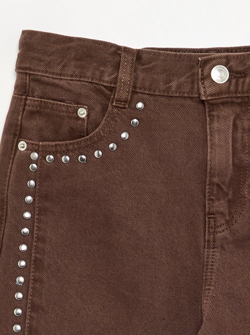 Barrel fit-broek met studs - Kiabi