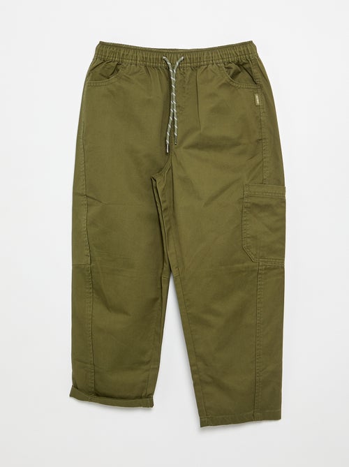 Barrel fit-broek met trekkoordjes - Kiabi