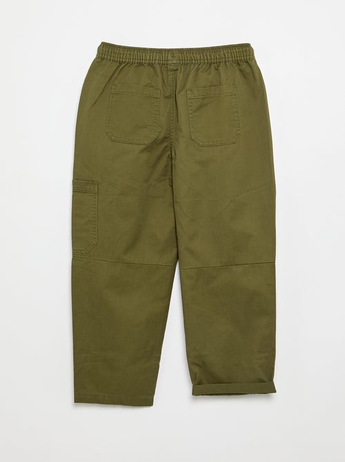 Barrel fit-broek met trekkoordjes - Kiabi