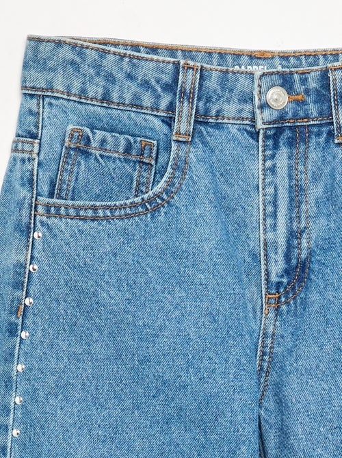 Barrel fit jeans met fantasie studs - Kiabi