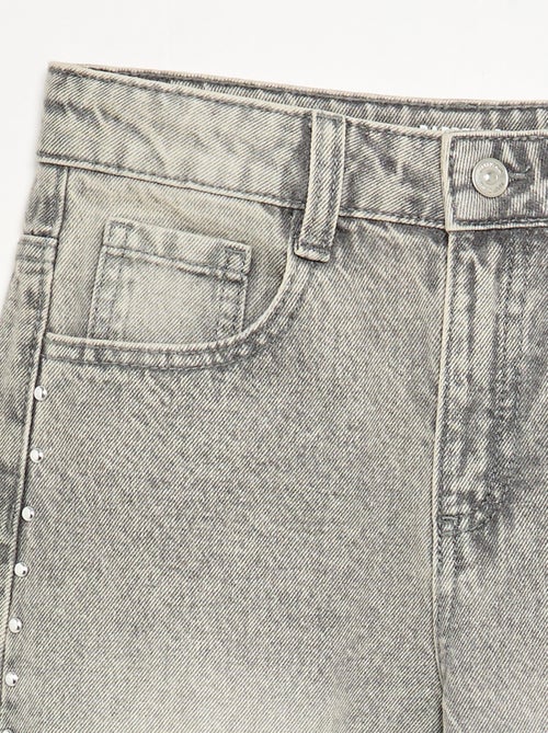 Barrel fit jeans met fantasie studs - Kiabi