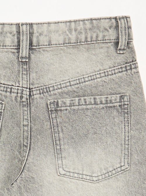 Barrel fit jeans met fantasie studs - Kiabi