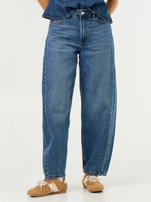 Barrel fit jeans met hoge taille - Kiabi