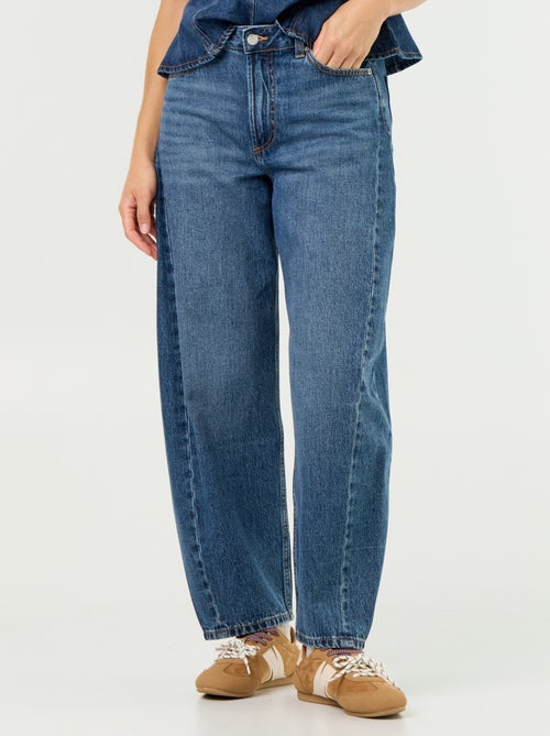 Barrel fit jeans met hoge taille - Kiabi