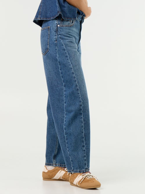 Barrel fit jeans met hoge taille - Kiabi