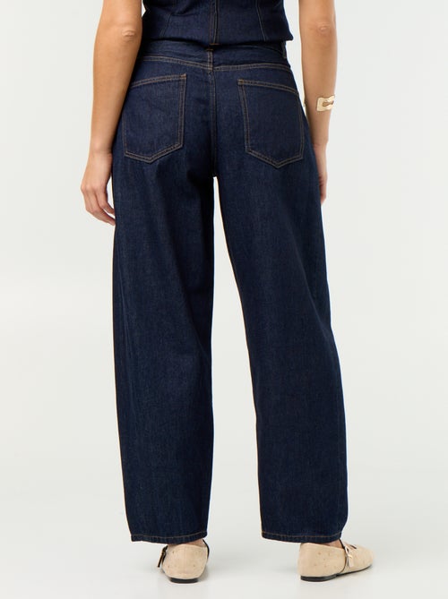 Barrel fit jeans met hoge taille - Kiabi
