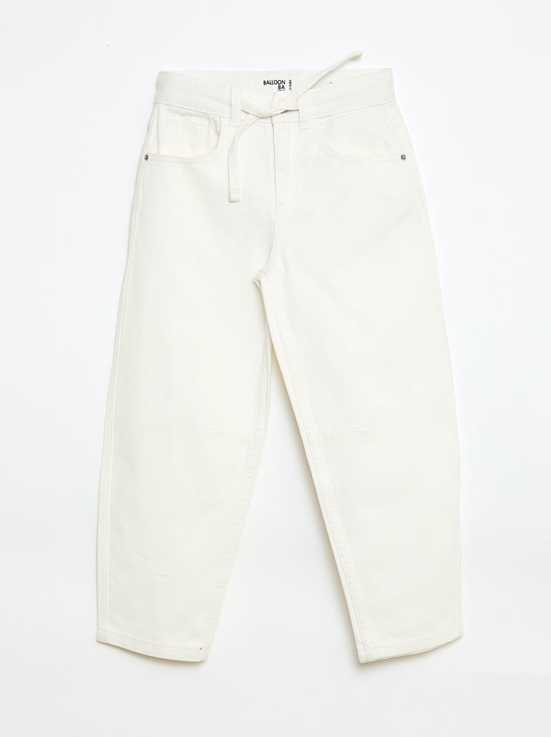 Barrel fit jeans Wit - Kiabi