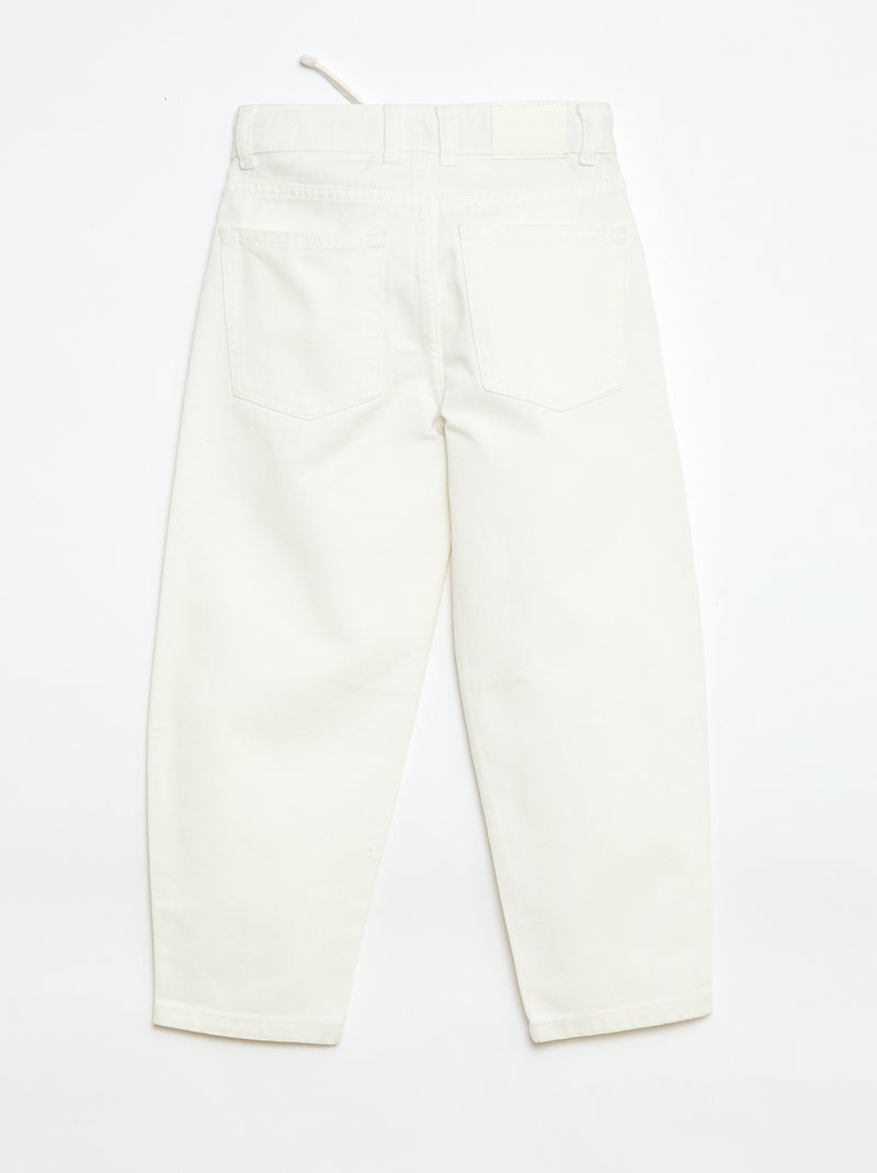 Barrel fit jeans Wit - Kiabi