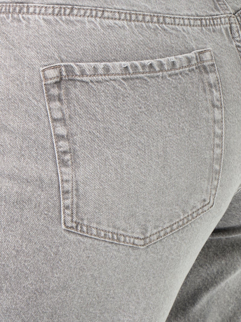 Barrel jeans met 5 zakken Grijs - Kiabi