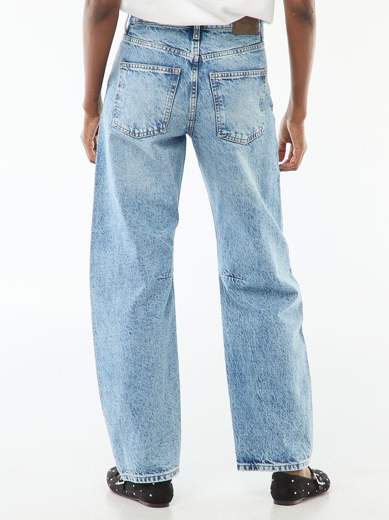 Barrel jeans van katoen Blauw - Kiabi