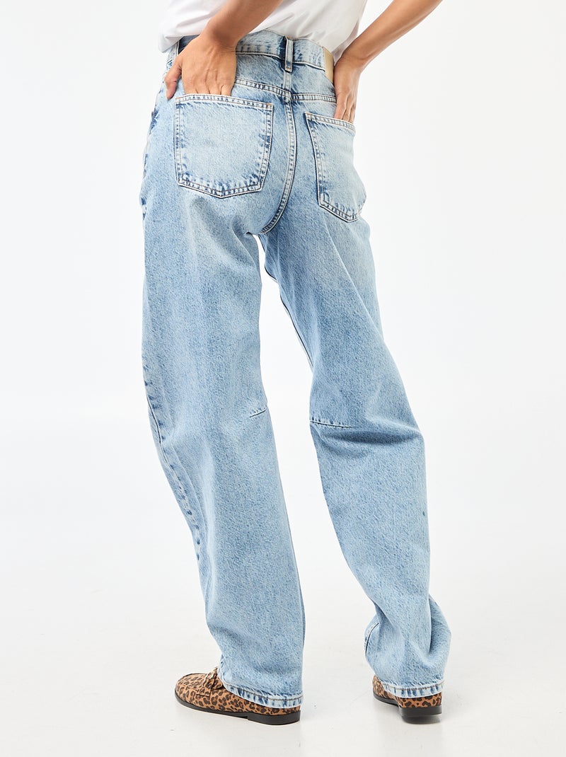Barrel jeans van katoen Blauw - Kiabi