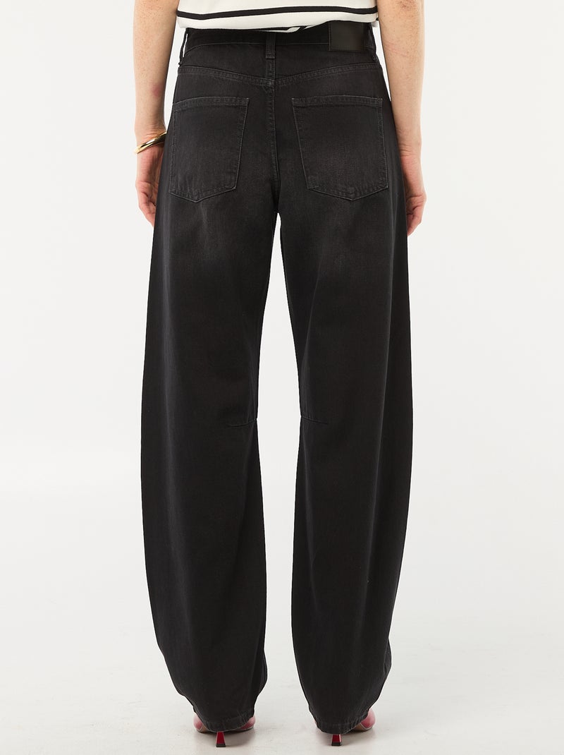 Barrel jeans van katoen Grijs - Kiabi