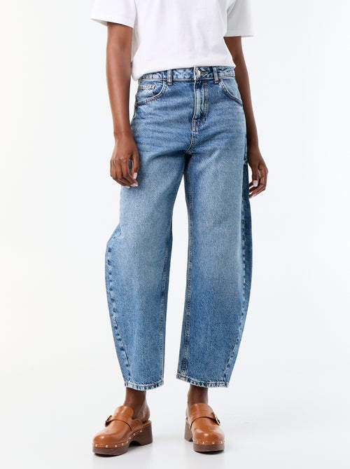 Barrel jeans / wijde pasvorm hoge taille - Kiabi