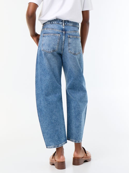 Barrel jeans / wijde pasvorm hoge taille - Kiabi